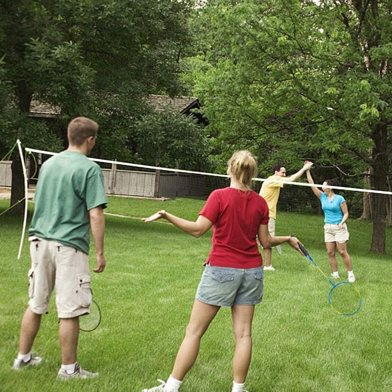 AD-Badminton Set Portable Badminton Combo Set Badminton Net Exercise Sports Tools for Outdoor Beach Lawn