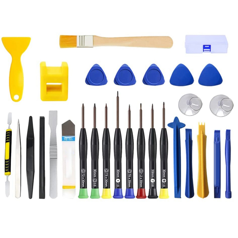 30Pcs Phone Repair Tool Kit Removal Repair Opening Tool Kit With Repair Screwdrivers Set And Opening Pry Tools: Default Title