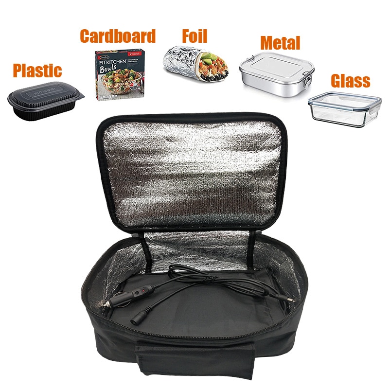 Car Lunch Heating Bag 12V Electricity Food Thermal Insulation Bags Bento Warmer and Heater Box For School Office Travel