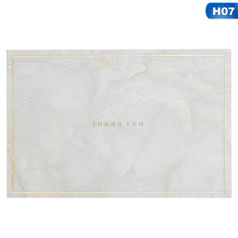 5pcs/set Mini Marbled Gold Stamping Cards Simple Greeting Card Message Cards Christmas Cards Stationery Set