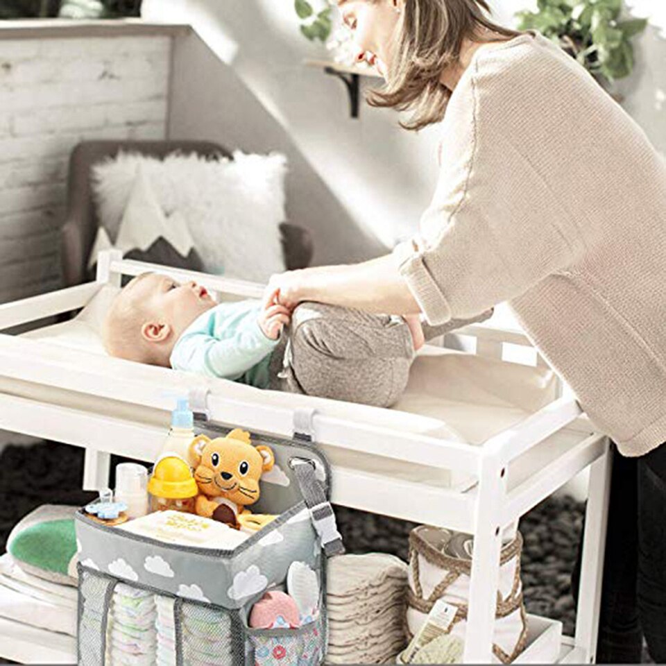 Cama de bebê Cama Pendurada Organizador Portátil Para Armazenamento de Fraldas Do Bebê Essentials Cradie Saco Multi-Funcional Bebê Pára de Cama Conjuntos