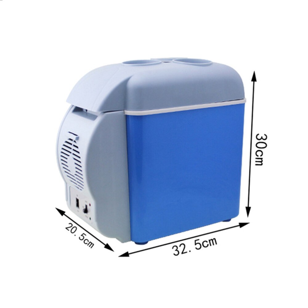 12V 7.5L Mini Car Fridge Cooler and Warmer Box (Blue)
