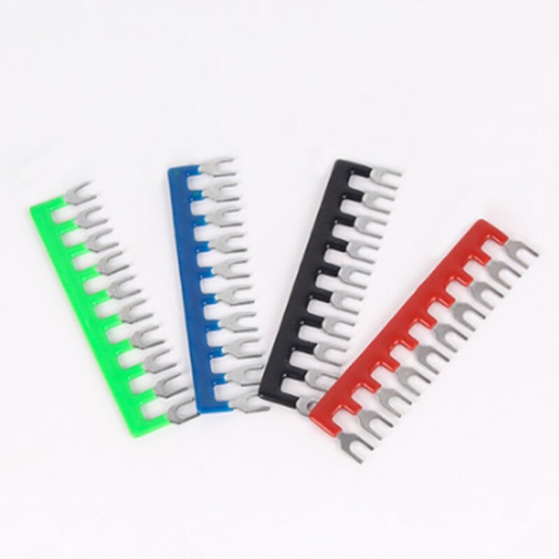 2pcs/lot TB-2510 Wiring Shorting Bar Connector 10 Position Terminal Block TB25A Connection Shorting Strip