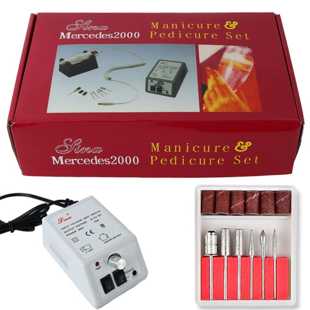 Máquina pulidora de uñas, aparato eléctrico para quitacutículas, pedicura, Mercedes 2000