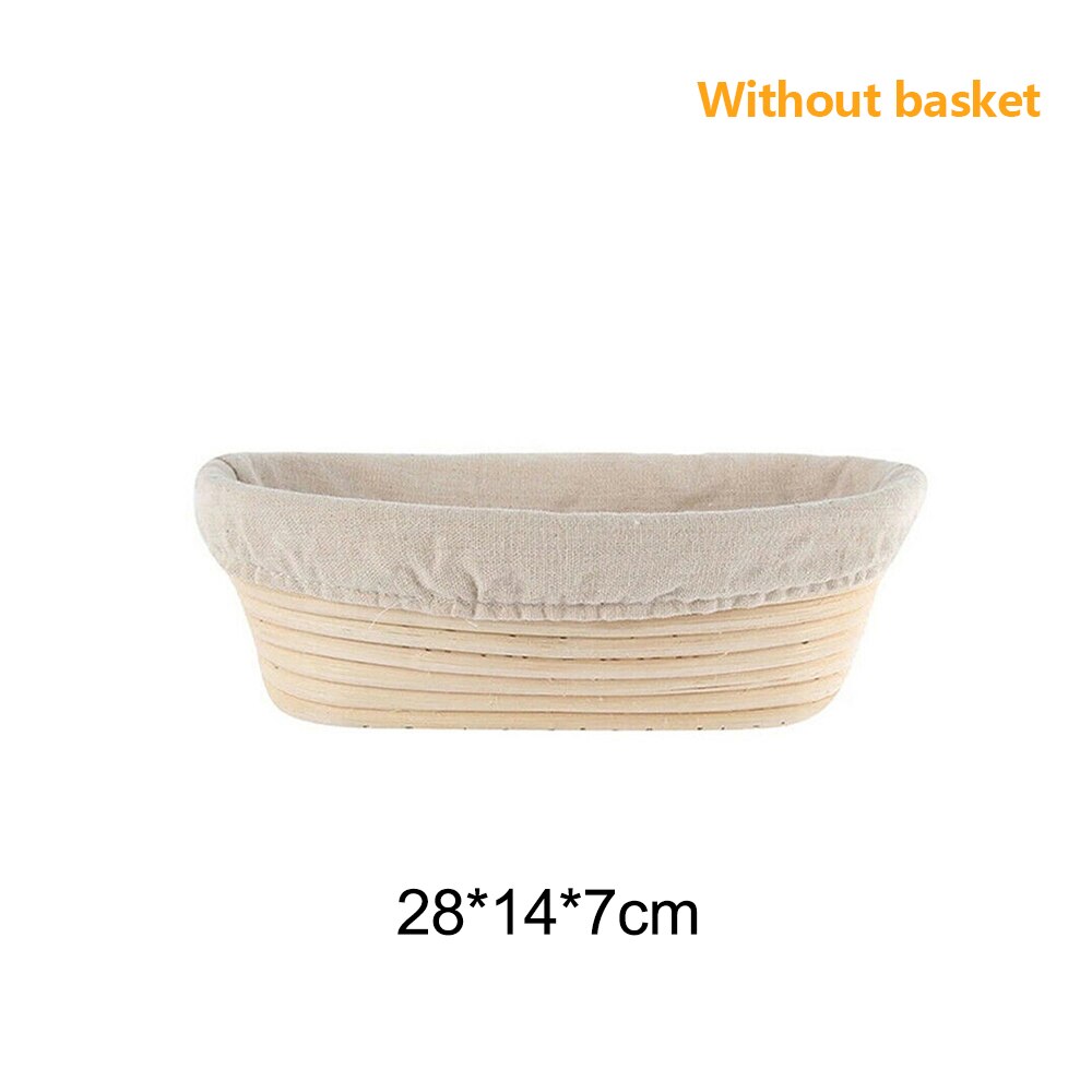 Round Rattan Bread Banneton Proofing Basket Making Tools Bread Fermentation Basket Cloth Cover Scraper Cutter Bakeware Set $: 28x14x7cm