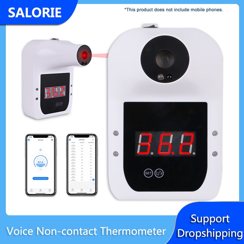Voice Non-contact Body Thermometer Voorhoofd Digitale Infrarood Thermometer Temperatuur Sensor Temperatuur Meting Gezondheidszorg