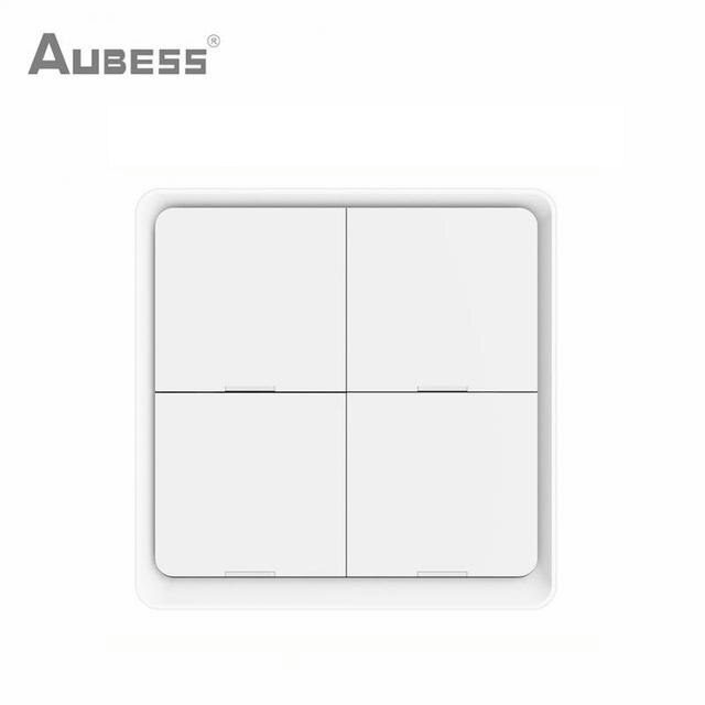 Interrupteur de scène sans fil Tuya ZigBee, 4 boutons poussoirs, contrôleur d&#39;automatisation de scénario, fonctionne avec Alexa Google Home Smart Life: 4 Gang White