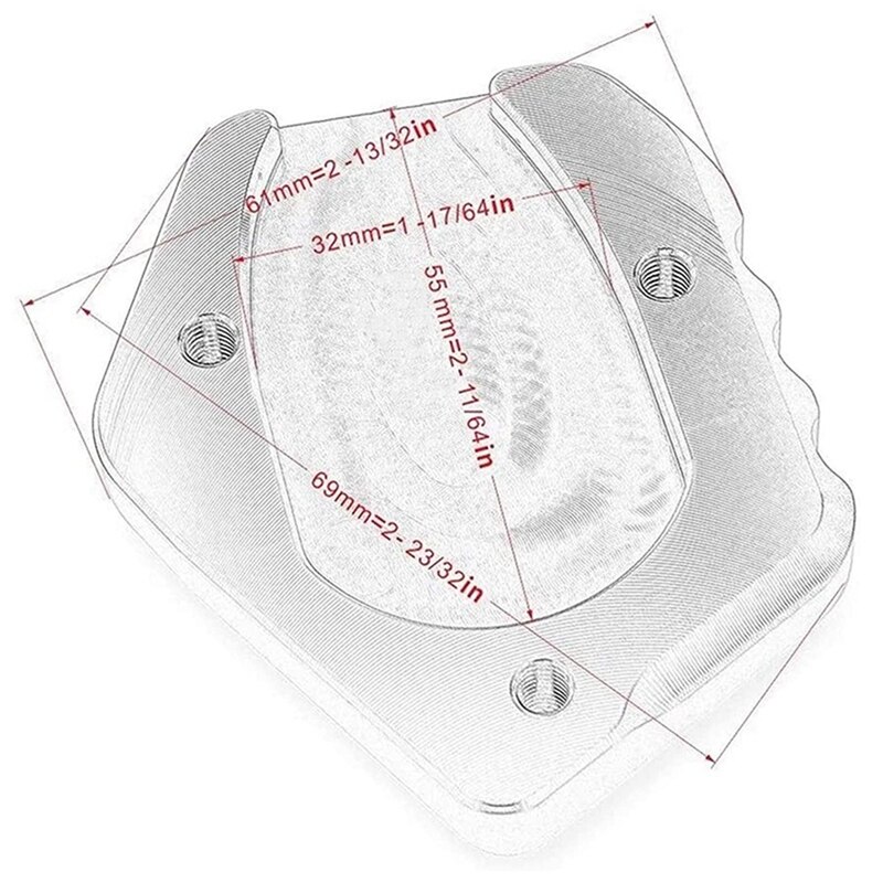 Motorcycle Side Stand Extension Kickstand Plate Footrest for Yamaha YZF R15 V3 (Black)