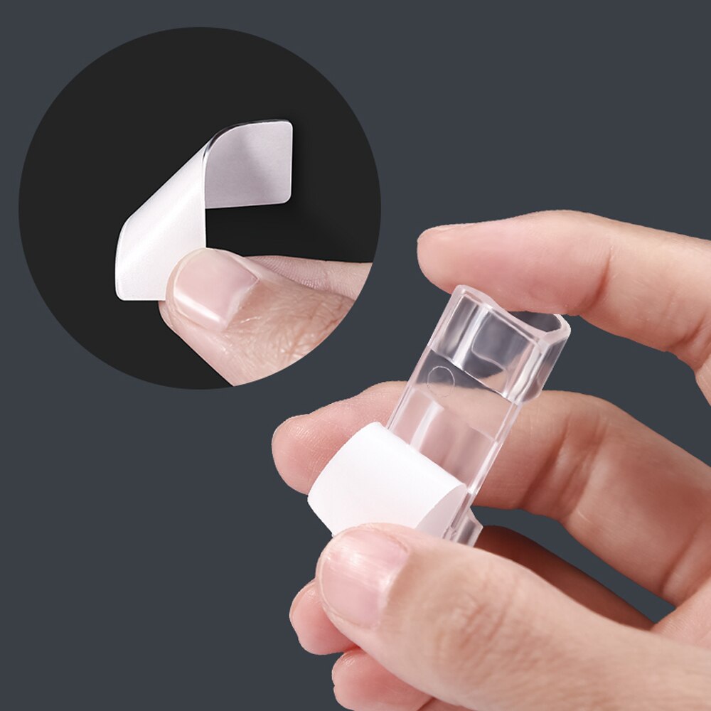 Cable Holder Management Cable Winder Cover Cord Clips Organizer Desktop Wall Wire Manager Cord Holder for USB Charging Data Line