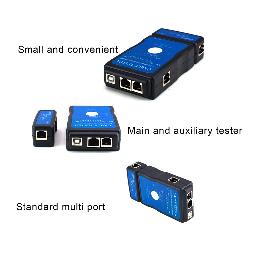 NST-YH726-AT Intelligent With LED Indicator Breakdown Test Automatic Shutdown Network Ethernet Cable Tester LAN USB Auto Scan