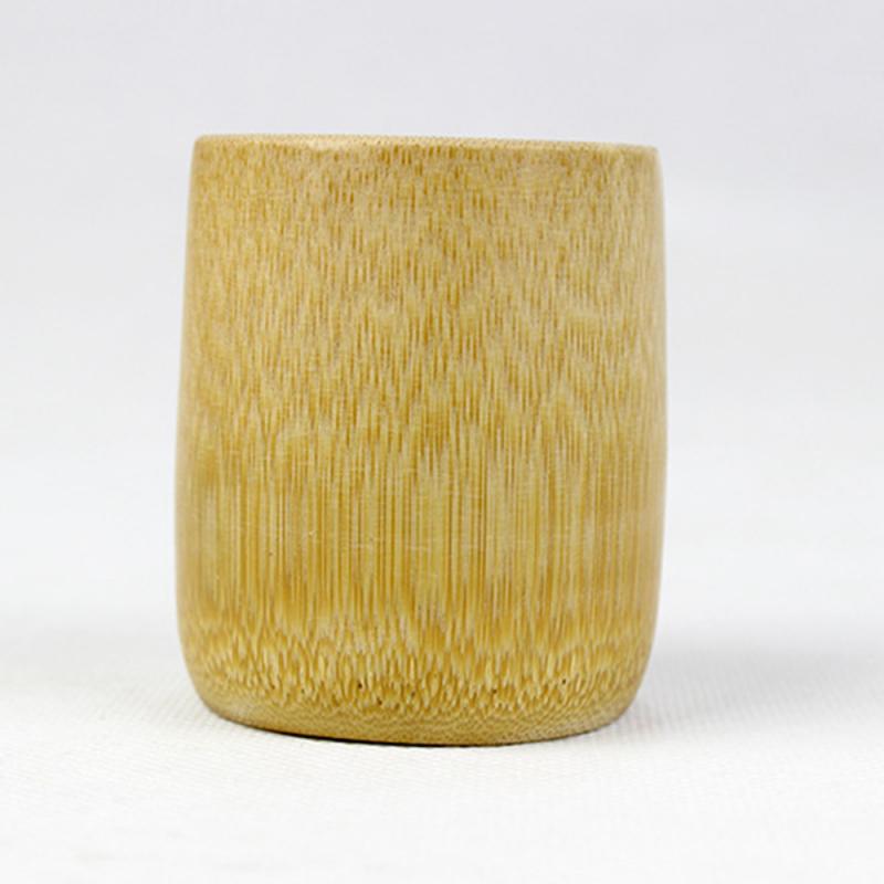 Pure Natural Green Handmade Bamboo Tea Cups Water Cup Bamboo Round Tea Cups Isolated Small Juice Coffee Milk Cup