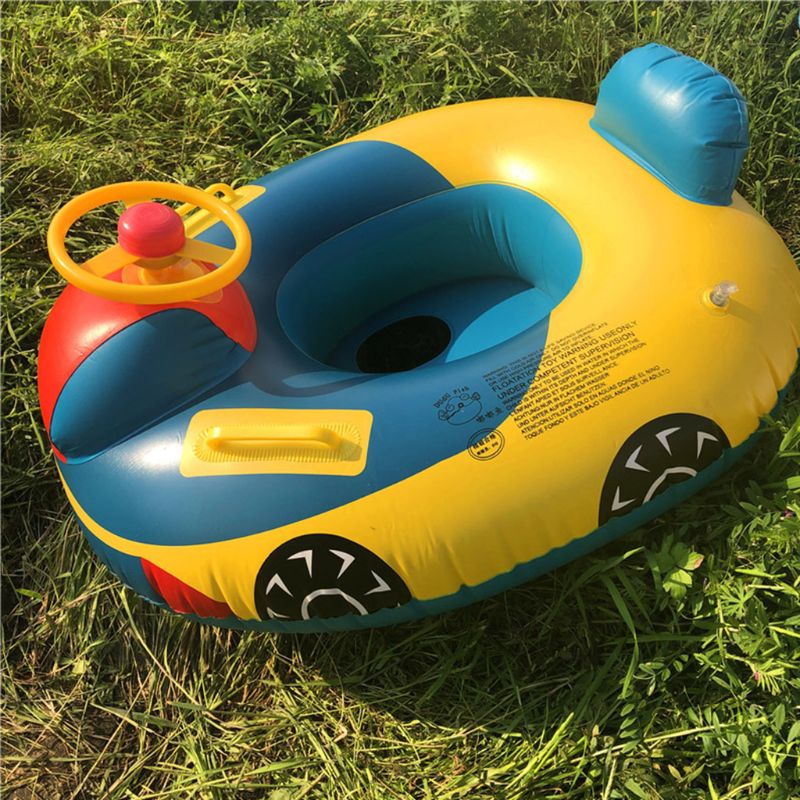 Auto Vormige Opblaasbaar Zwembad Float Boot Zwembad Drijft Voor Peuter Infant Jongens Meisjes Duurzaam Pvc Beach Party Zwembad