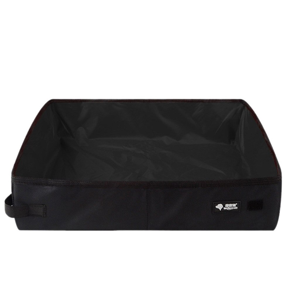 Cestino Auto Pieghevole Impermeabile In Tessuto Oxford Con Coperchio E Tasche – Pattumiera Auto 26x14x35 Cm - 4