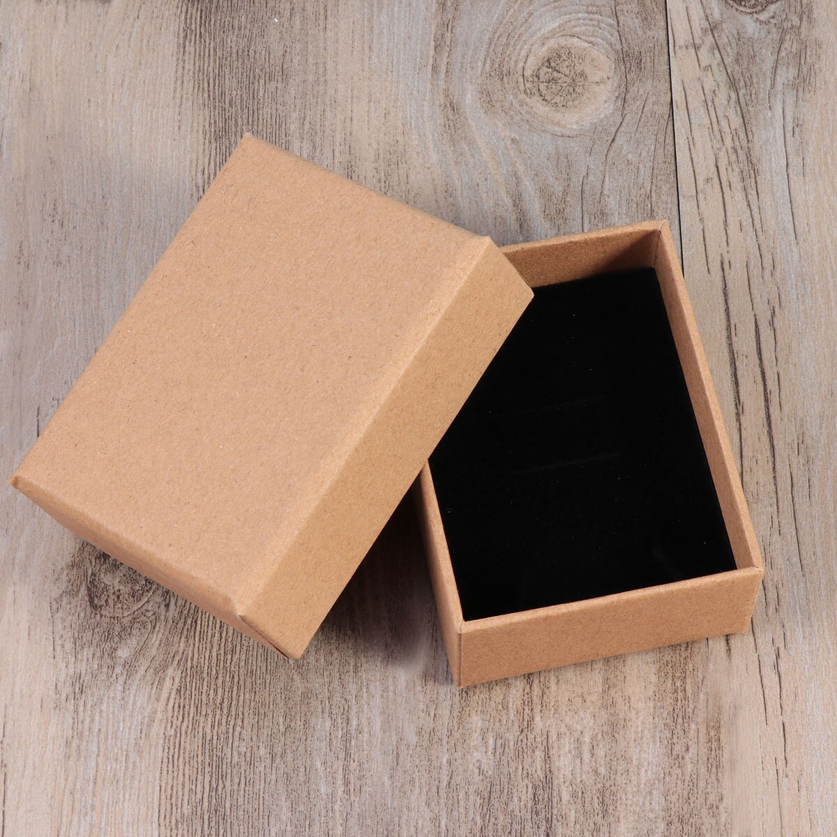 10PCS Wrap Storage Jewelry Boxes Kraft Paper Display Square Thick Cardboard Wedding Party For Decor