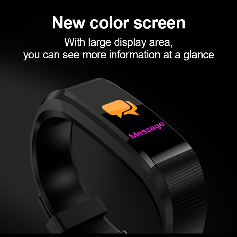 Smart Band - Body Temp, Heart Rate, Blood Pressure Monitor - Bluetooth Fitness Tracker Watch