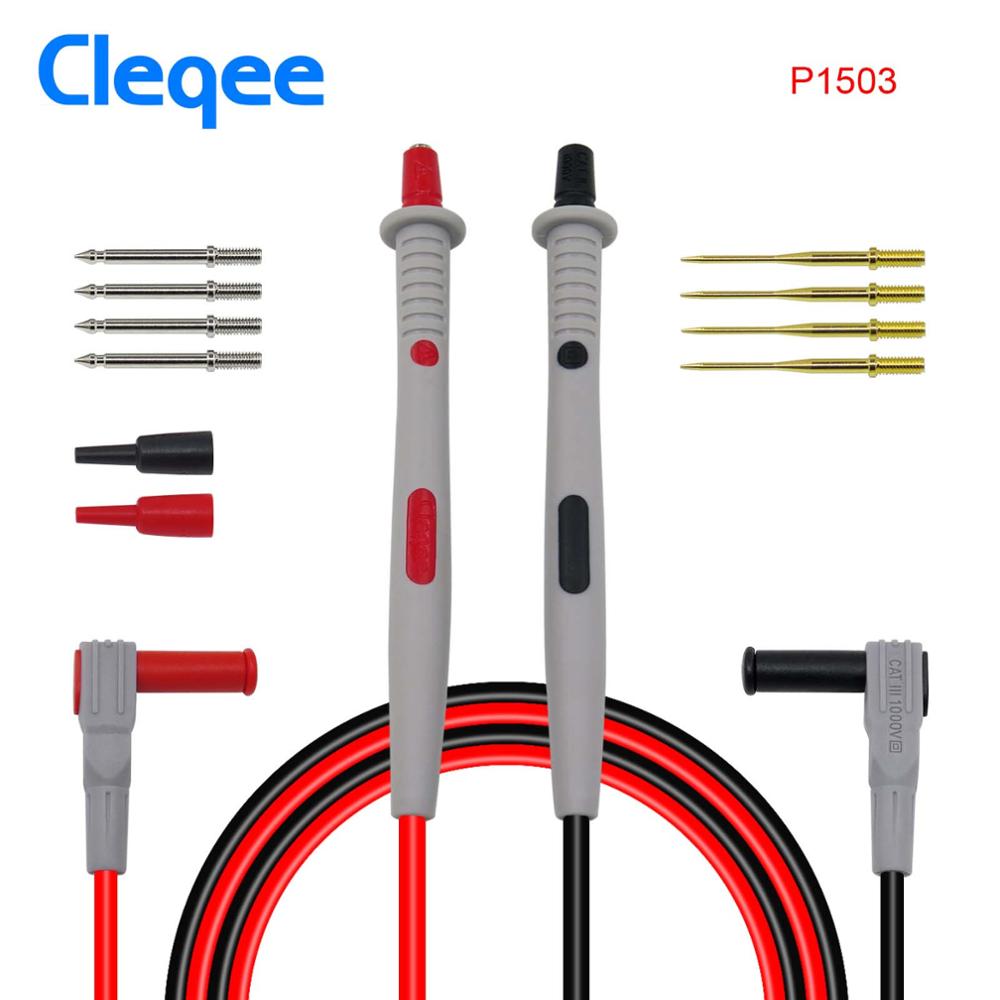 Cleqee Multimeter probe probes replaceable needles test leads kits probes for digital multimeter cable feeler for multimeter: P1503