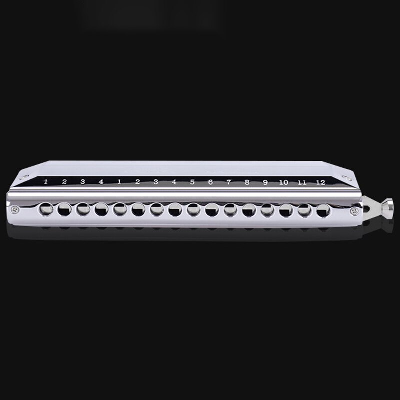 QIMEI Chromatic Harmonica 16 Hole 64 Tone Mouth Organ Key of C Musical Instruments QM16A