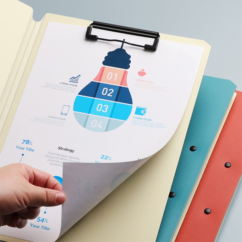 A4 Folder Portable File Clipboard Single Clip/dual Clips Optional Clipboard Folders Filing Supplies Stationery Office Supplies