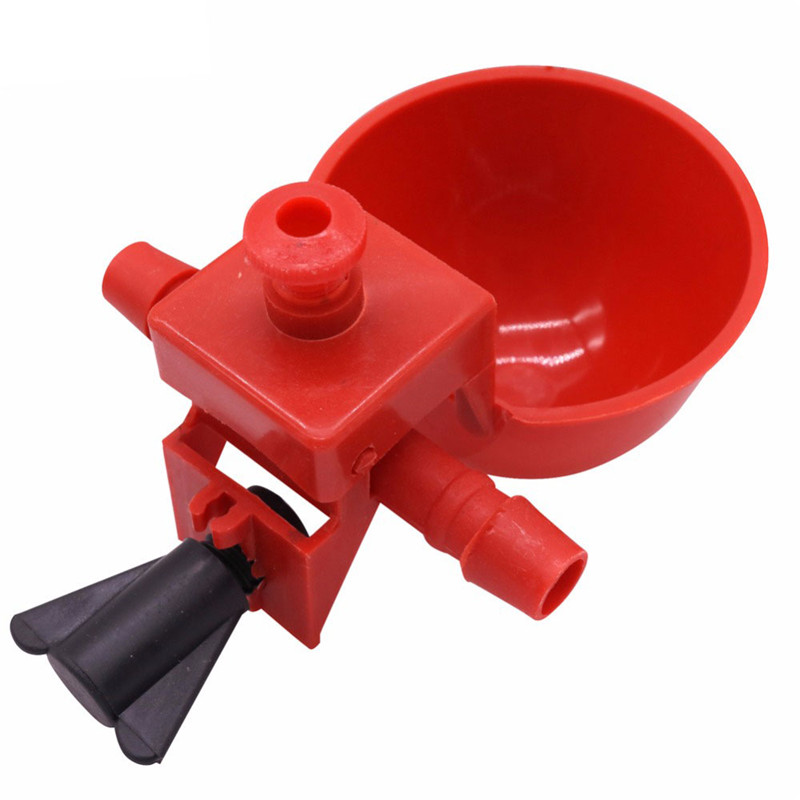 100 pcs Chicken drinking Cups Quail waterer bowls Bird red glass Animal husbandry tools Automatic Bird Coop Feeder Drinking Cups