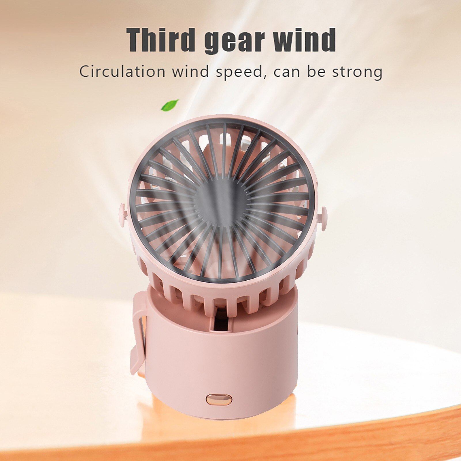 F852 Desktop Usb Fan Small Personal Desktop Fan With Strong Wind Silent Operation Portable Mini Fan For Office Bedroom: Pink 