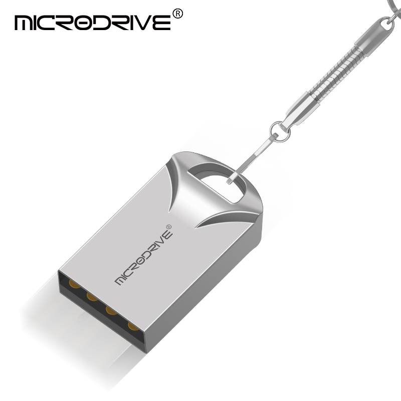 Mini unidad Flash USB Pen Drive USB 2,0 Pendrive 64GB 32GB 16G 8G 4G memoria Flash con llavero 128GB U disco creativos: Plata / 8 GB