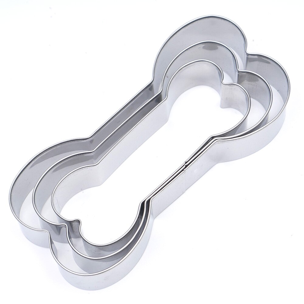 Moule à biscuits en acier inoxydable, 3 pièces, en os de chien, pour biscuits, Fondant, pâtisserie, outil de cuisson, décoration de gâteaux, Sugarcraft