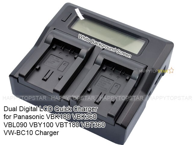 Gniazdo płyta panelu dla podwójny cyfrowy wyświetlacz LCD szybka ładowarka dla VBK180 VBK360 VBL090 VBY100 VBT180 VBT360 VW-BC10 HDC-TM90 SD90