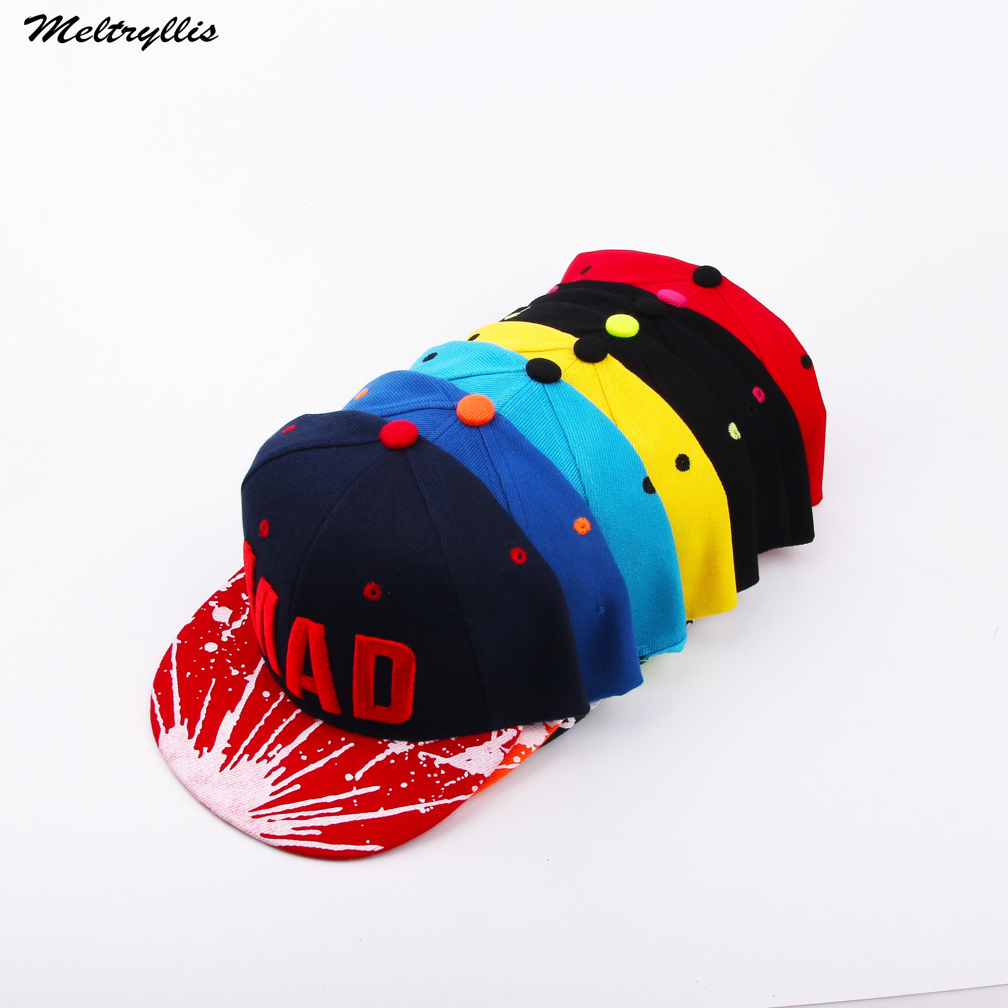 [meltryllis] bogstaver broderi "kad" hip hop kasket unisex baseball hat personlighed simple solhætter