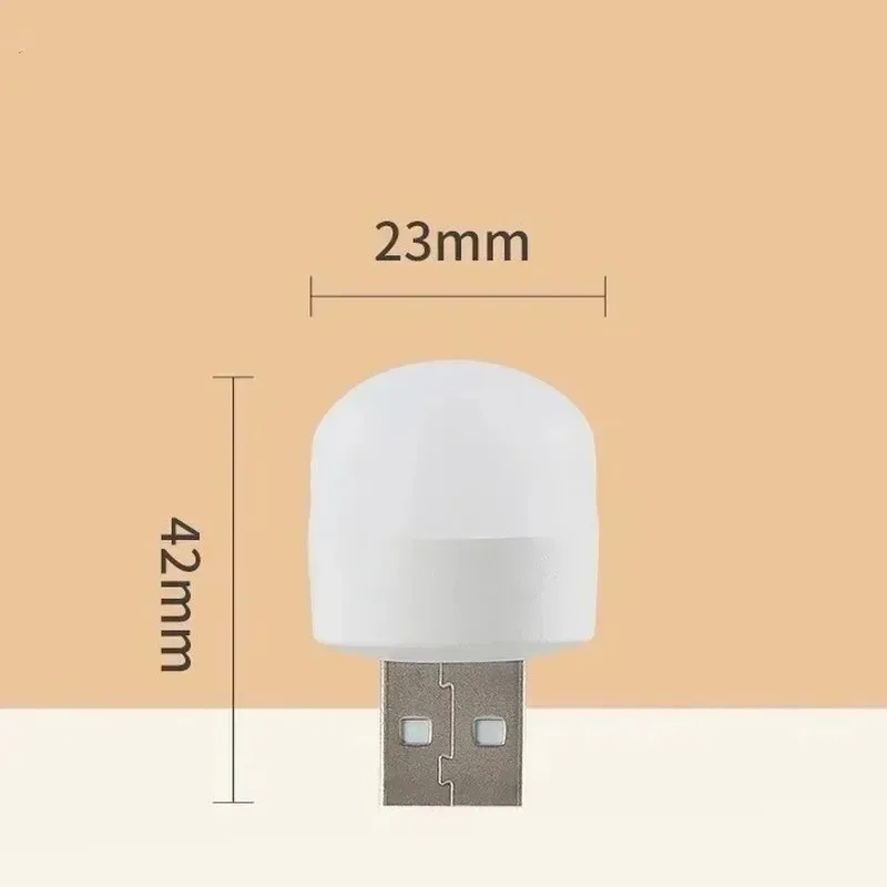 Mini bombillas de luz nocturna USB protección ocular blanca cálida luz de lectura de libros enchufe USB PC lámpara LED de carga de energía móvil