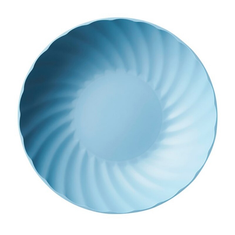 Dinner Plates Dishes Plastic Plate Nordic Style Snack Fruit Plate Salad Dessert Plate Dinner Platters Square Round Tray Dish: Blue Round