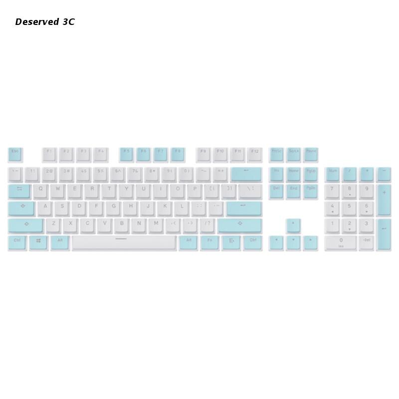 R9CB 104 Keys Pudding Keycap OEM Profile Double Shot PBT Backlit Keycap for Mx Switch: 2