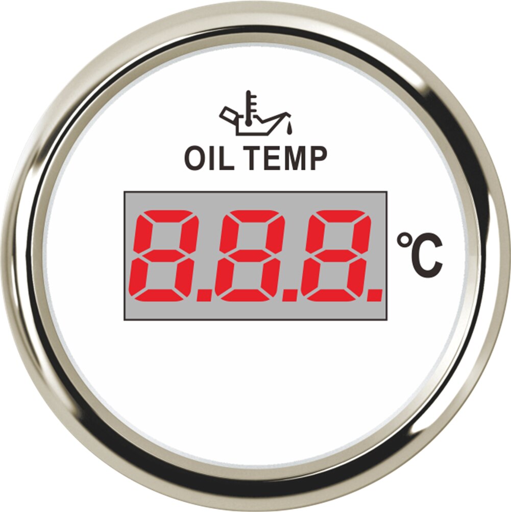 1pc Digital Oil Temperature Gauges 50-150 Degree Oil Temp Meters 52mm Waterproof for Auto Boat Agricultural Machinery Engines