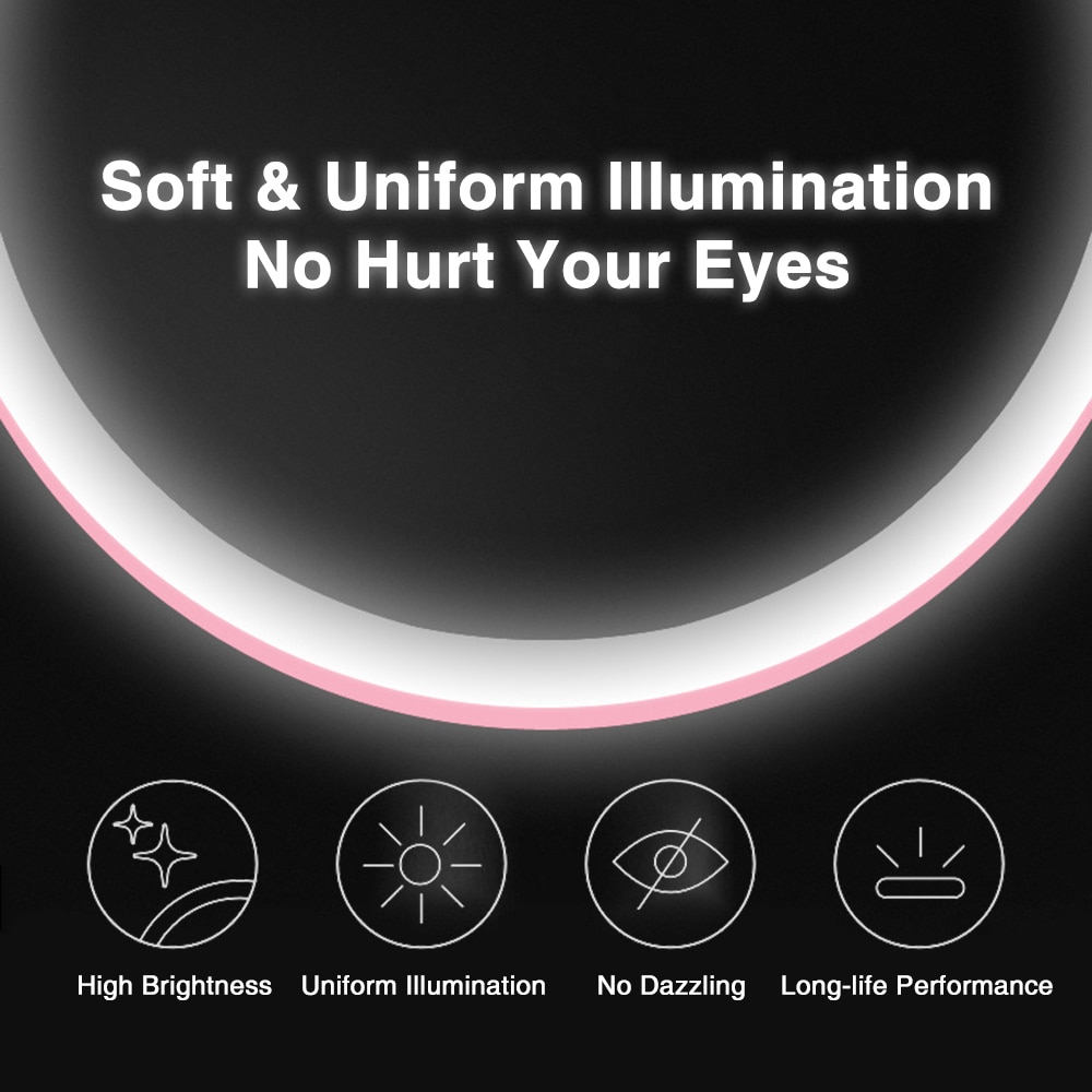 Makeup Mirror with LEDs Cosmetic Mirror with Touch Dimmer Switch Battery Operated Stand for Tabletop Bathroom Travel