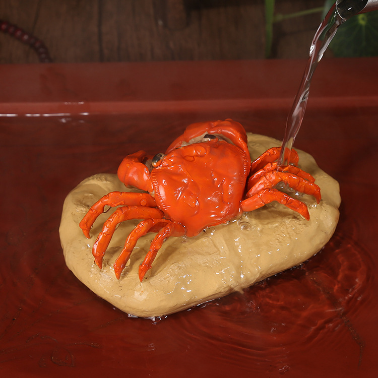 Yixing thé jeu de thé animal de compagnie | Décoloration crabe décoration de théière en argile, accessoires