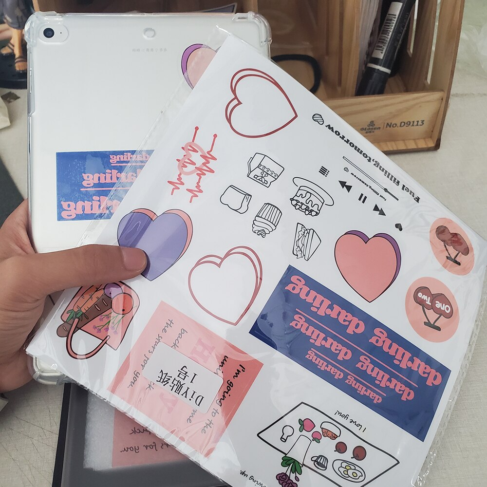 Stickers for Tablets case DIY Transparent personality pattern for ipad Galaxy Matepad Tab Lenovo Xiaomi pad