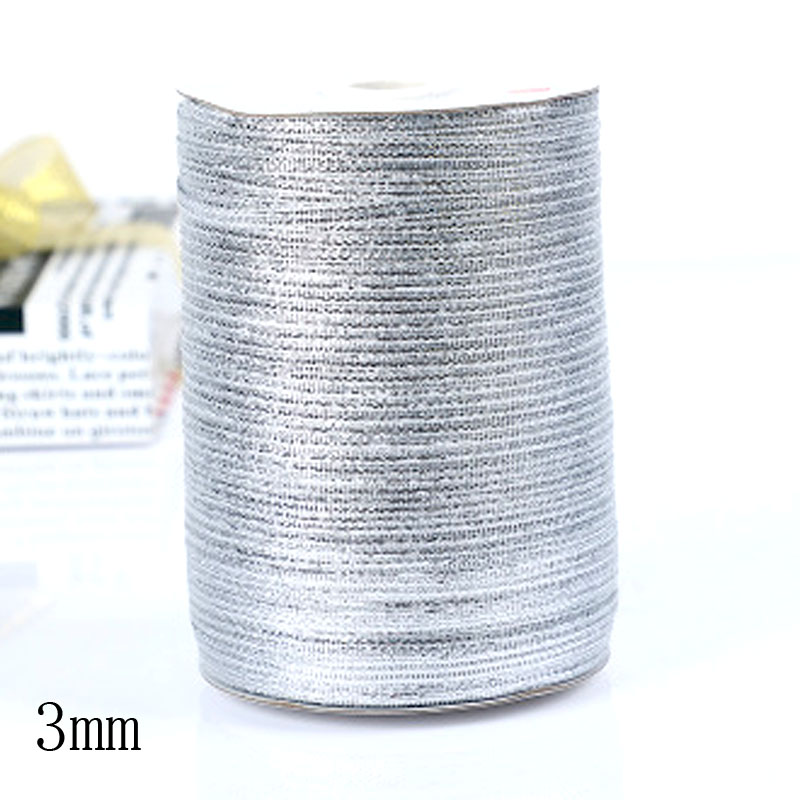 25Yard 22M Handgemaakte Goud Zilver Metallic Glitter Linten Voor DIY Ambachten Naaien Stof Christmas Party Bruiloft Benodigdheden wrap