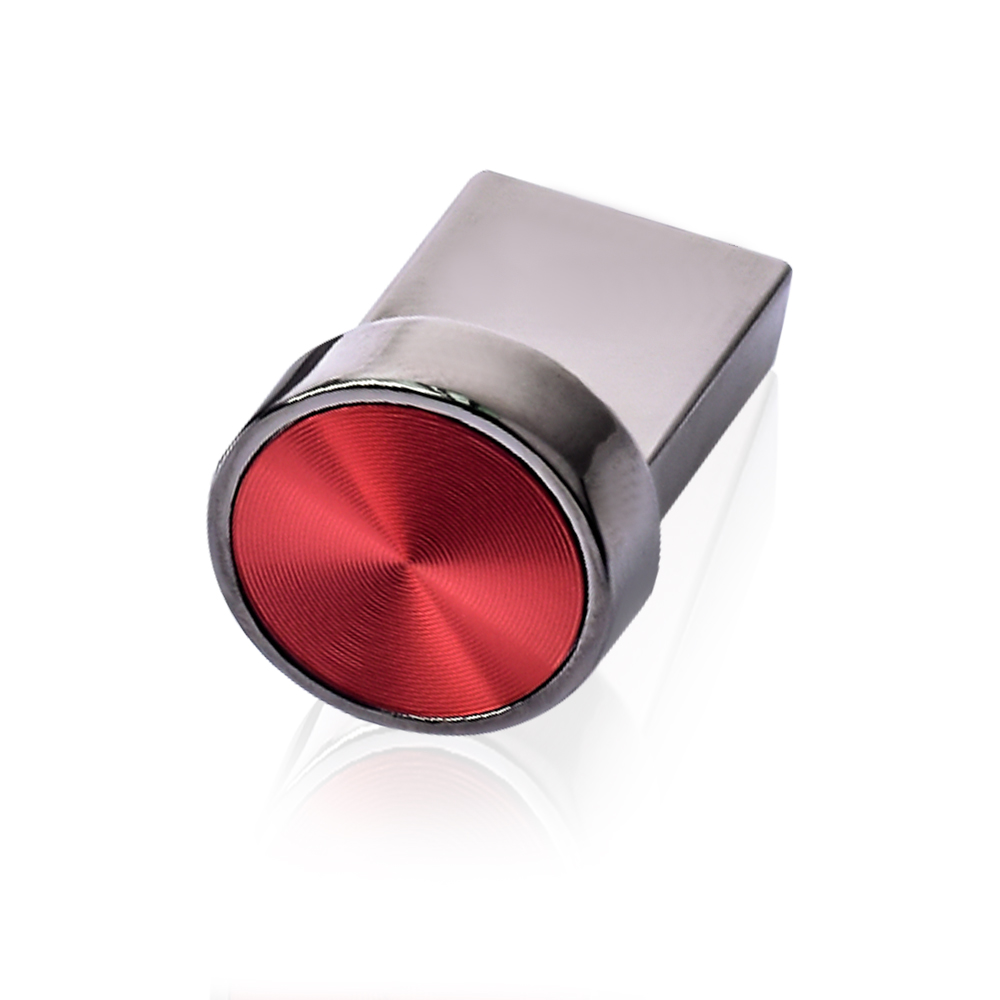 Mini pulsante in metallo chiavette USB 128GB Memory stick blu 64GB Fashion Water Proof Pen drive 32GB disco di archiviazione Mobile 16GB: Rosso / 4GB