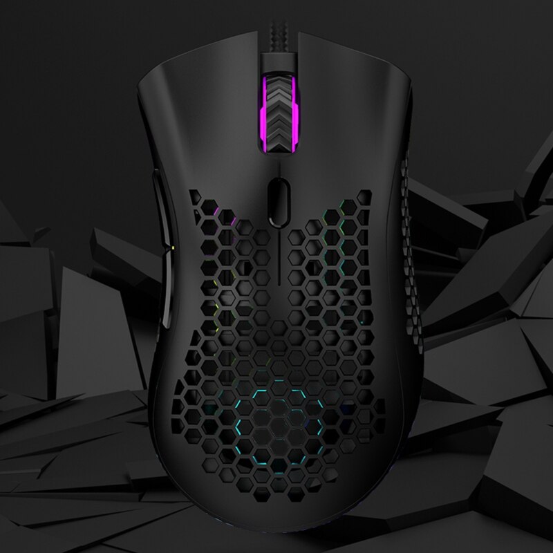 7200Dpi 6 Key Licht Gewicht Uitgeholde Shell Rgb Gaming Mouse E-Sport Muizen Voor Fps