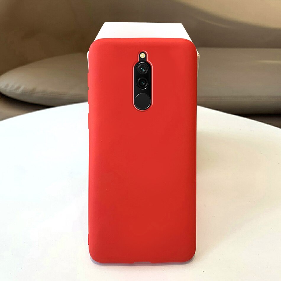 For Xiaomi Redmi 8 Cover Silicone Soft TPU Matte Coque For Funda Xiaomi Redmi 8 Redmi8 Case Protector Bumper Redmi 8 Phone Cases: Red