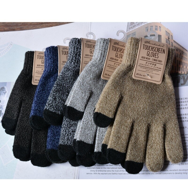 Gloves factory direct winter thick non-slip warm touch screen adult Female male girl boy explosion models gloves ST17
