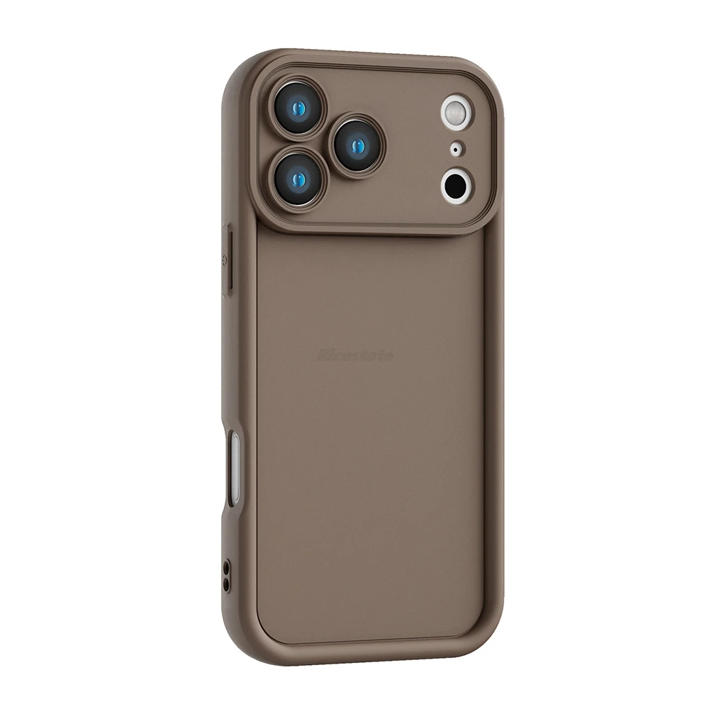 For iPhone 17 Pro Max Case For iPhone 17 Air Cover Luxury Shockproof Soft TPU Liquid Silicone Phone Back Case For iPhone17 Pro: Brown / iPhone17 Air