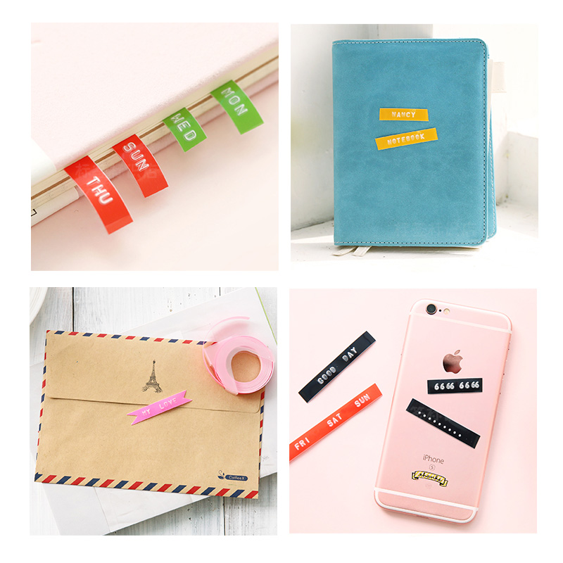 Stampante per etichettatrice manuale Dymo 1880 Organizer Xpress con goffratura 3D Stampa fai-da-te Nastro per etichette in PVC da 9 mm mini stampante portatile