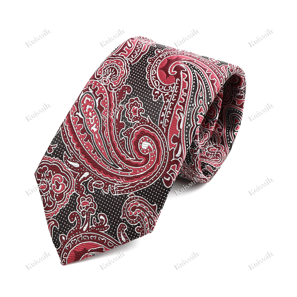Paisley Mannen Stropdas Klassiek Rood Blauw Groen Luxe Jacquard Stropdas Bruiloft Dagelijkse Slijtage Bruidegom Shirt Pak Das