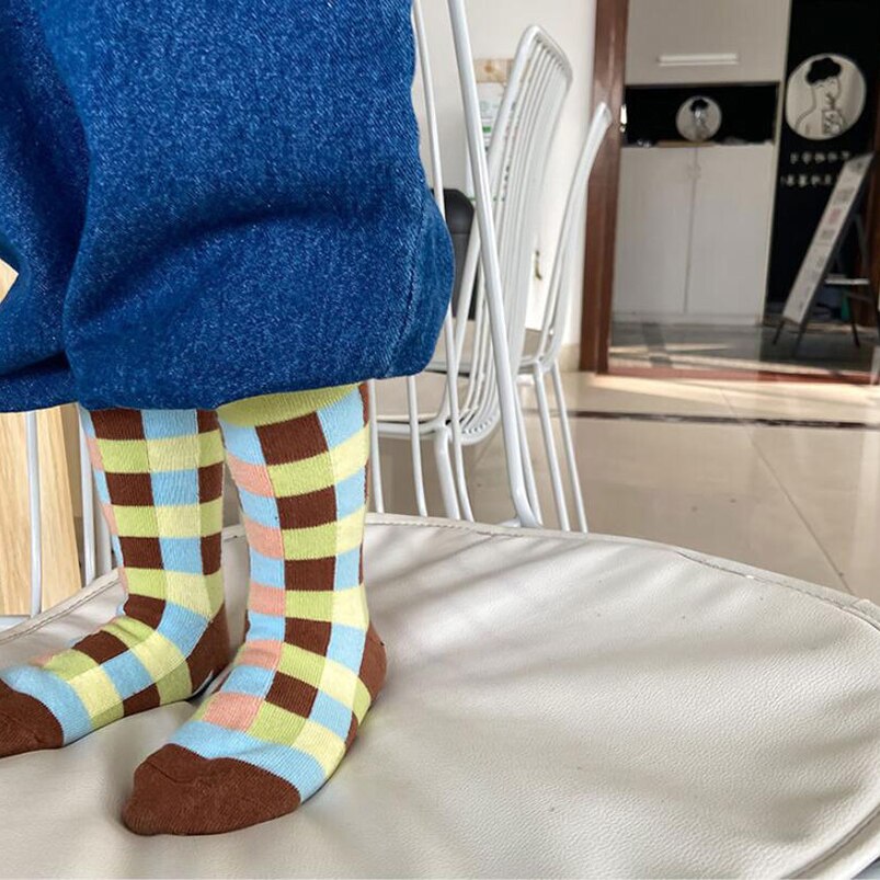 Regenbogen streifen socken für jungen baumwolle rohr socken für mädchen kleidung kleinkind mädchen knie hohe socken freundlicher bein wärmer Baby zeug