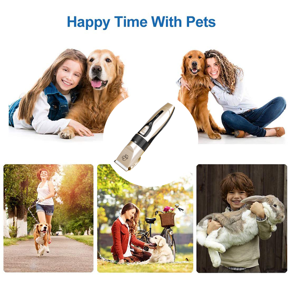 Hond Haar Trimmer Oplaadbare Grooming Scheerapparaat Professionele Scheerapparaat Set Elektrische Shear Tondeuse Hond Haar Snijder