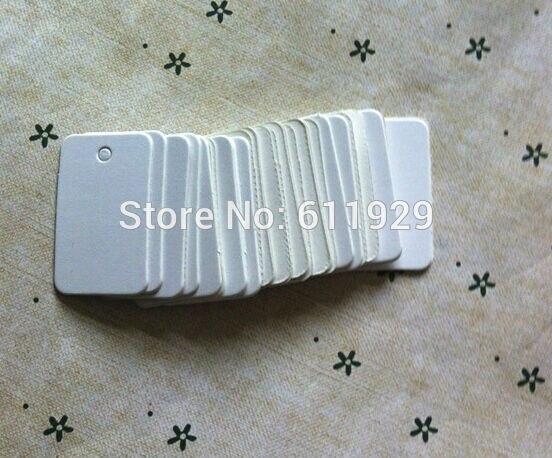 1000 pcs/lot cute blank white 350 gsm paper tag 2x3.3cm/baking price tag/clothing hang tag swing tag