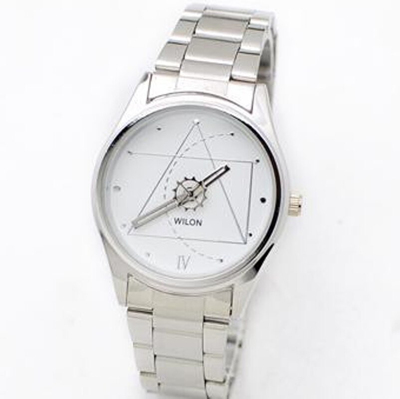 CHINO WILON – montre de Couple pour amoureux, à Quartz analogique, en acier inoxydable, Code Da Vinci, 2318G,: White Dial Man Size