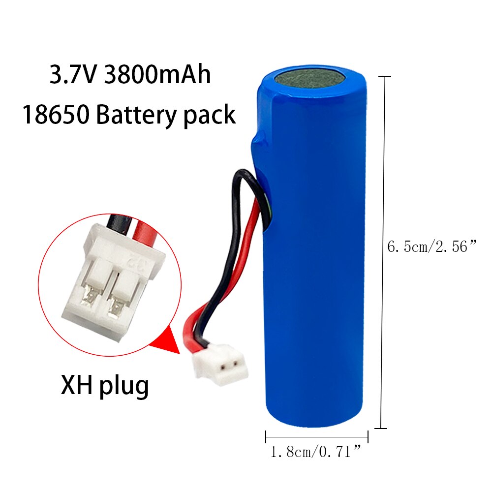 3.7V Li Ion Oplaadbare Batterij 3800Mah 18650 Batterij Met Vervanging Socket, Diy Lijn Voor Noodverlichting