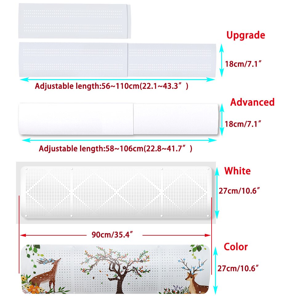 Adjustable Air Conditioning Cover Wind Deflector Windshield Air Conditioner Tools Air Baffle Shield Home Office Accessories