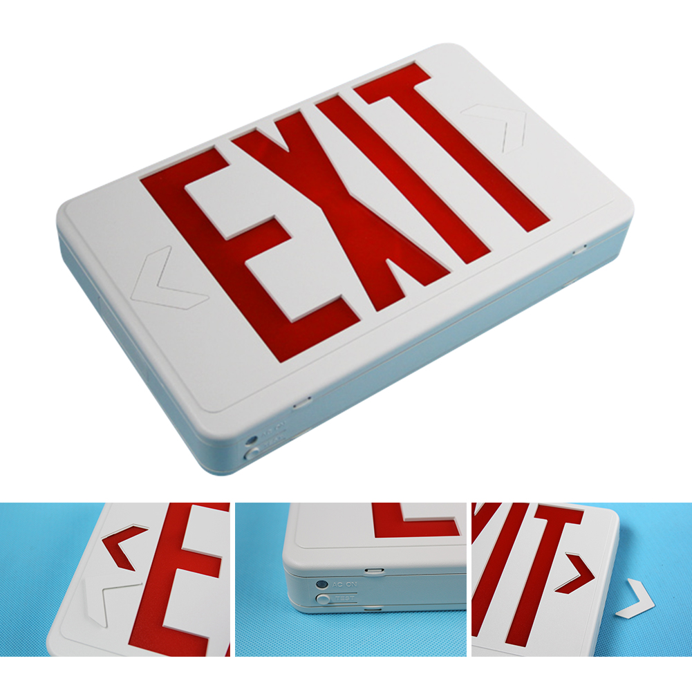 Electric Indicator With Battery Backup Multifunctional Led Lighting Safe Compact Emergency Lamp Light Letter Hardwired Exit Sign